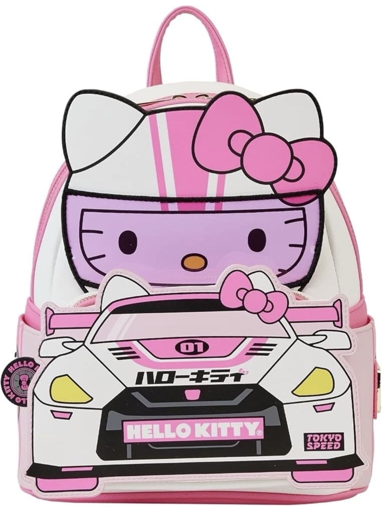 Loungefly Hello Kitty Race Car Mini Backpack New!