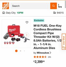 Milwaukee pipe threader