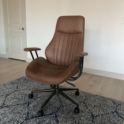 Brown Suede Office Chair 