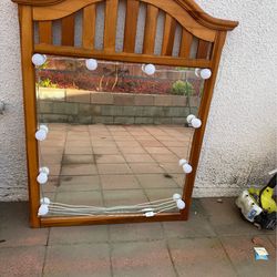Wood Vanity Mirror