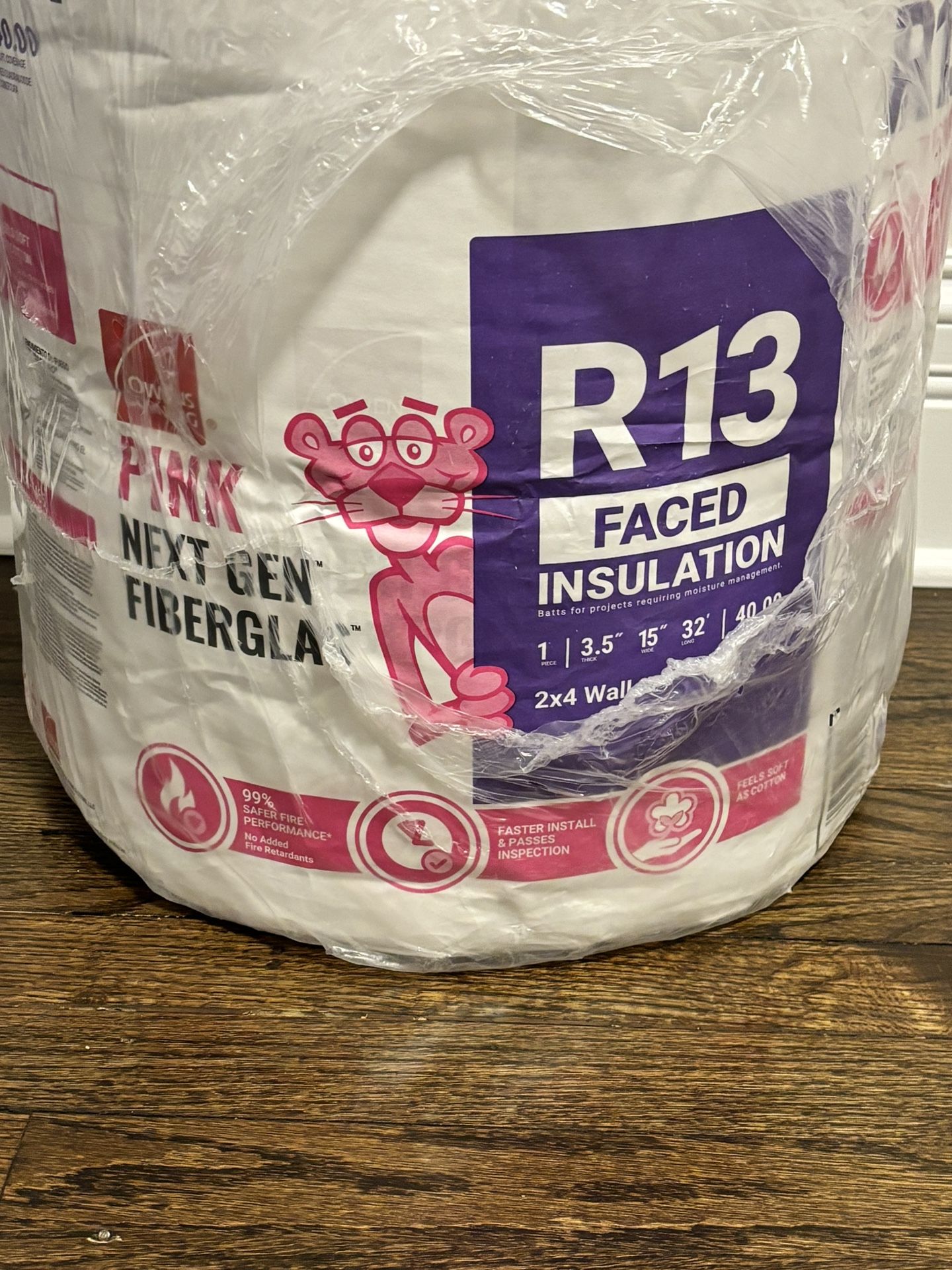 R- 13 Faced Fiberglass Insulation Roll 15 in. x 32 ft. (1 Roll)