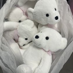 Teddy Bears With Pink Bows