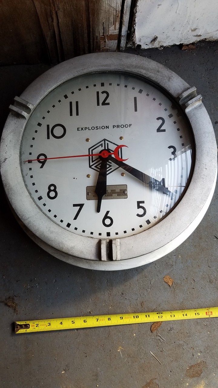 Crouse-Hinds vintage Explosion Proof wall clock