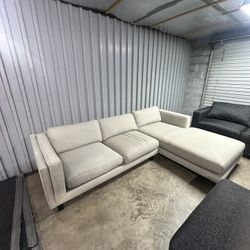 (Delivery Offer) Room & Board Gray 2p Sectional
