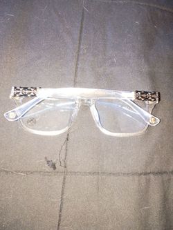 CHROME HEARTS   Cox Ucker Crystal Gold Glasses - Vagilante Vagillionaire