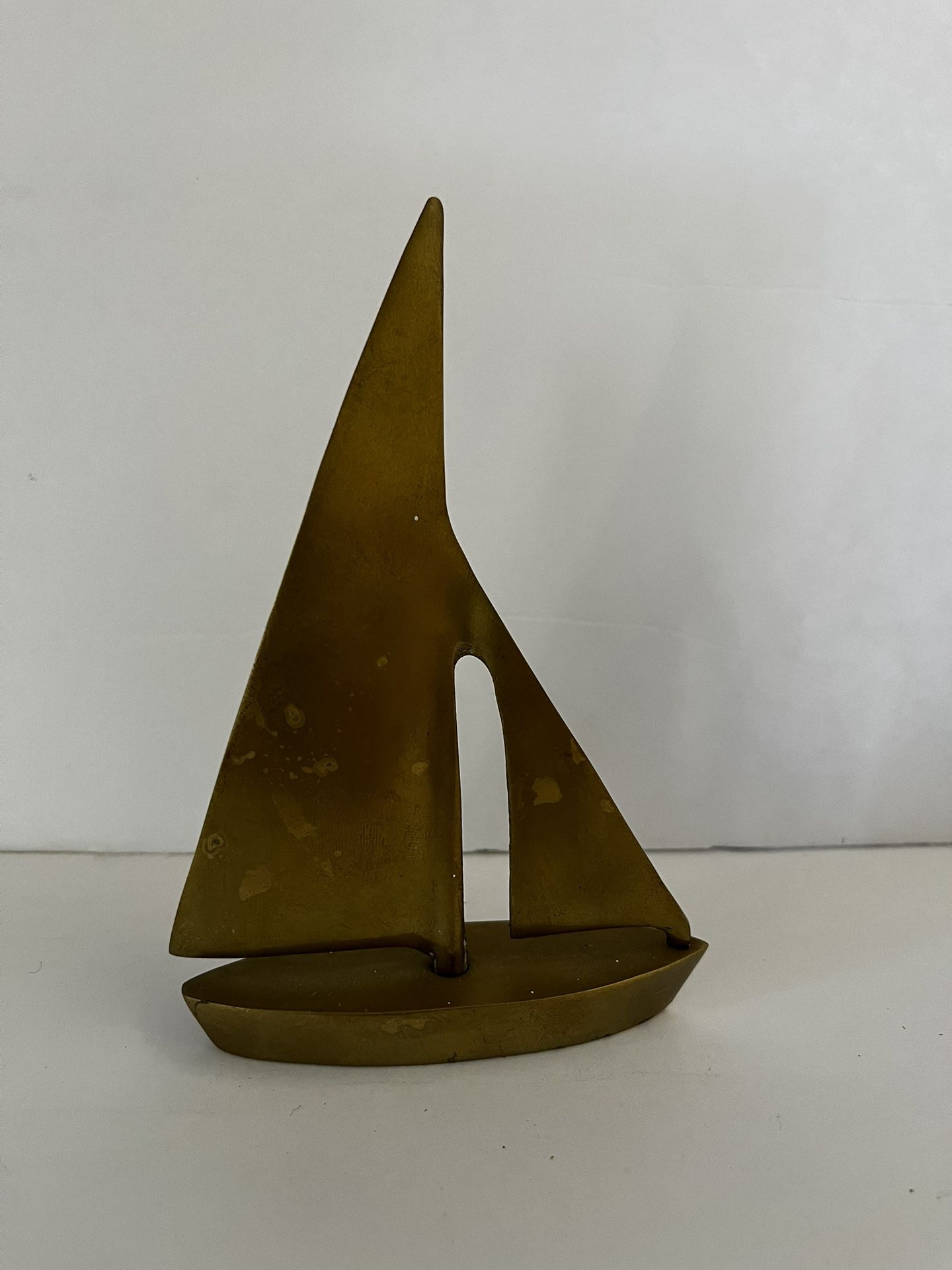 Vintage Brass Sailboat Figurine