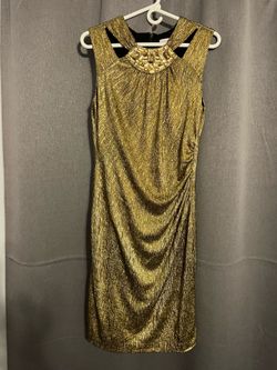 woman's gold dress size 8