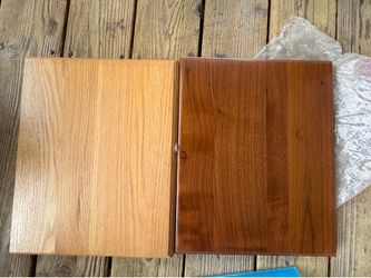 2 wood plaques with acrylic cover