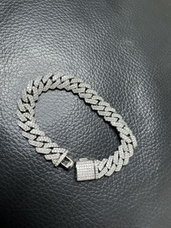 12 MM Solid Silver With Real Diamonds