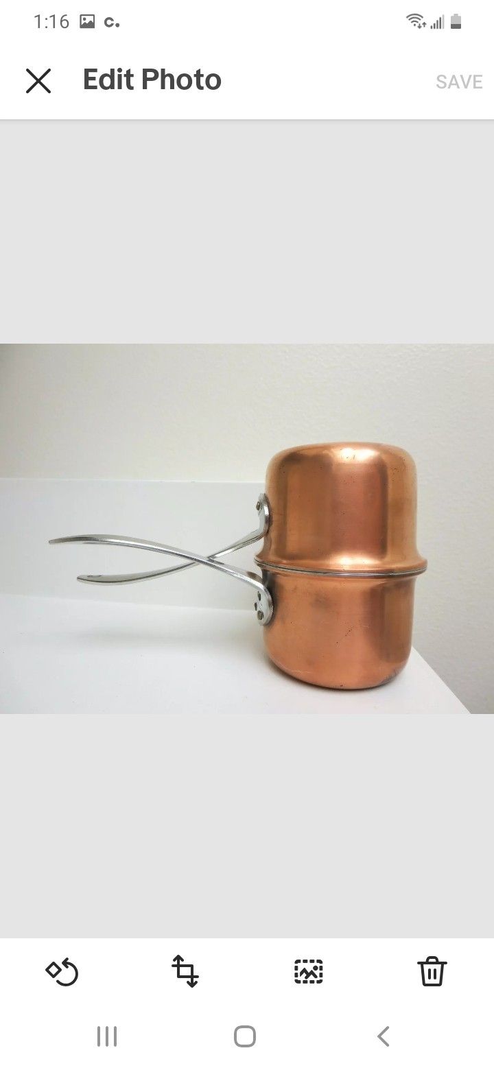 Small Copper Stock Pot Dansk Polaris Norway 2 QT Copper Kitchen