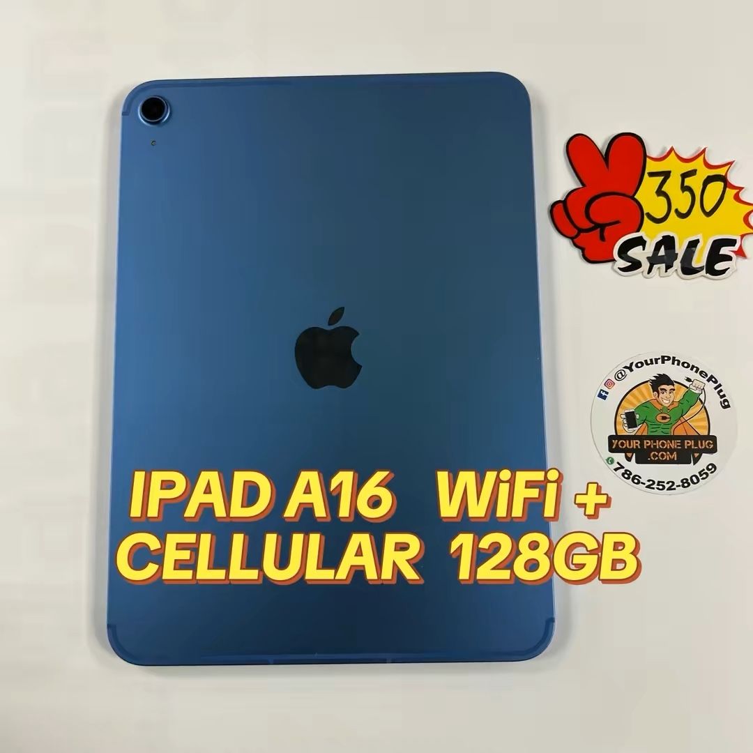 IPAD A16   WiFi + CELLULAR  128GB