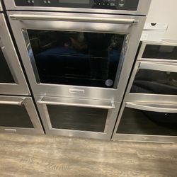 KitchenAid 30 in. Double Electric Wall Oven with Convection Self-Cleaning in Stainless Steel