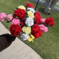 Handmade Crochet Roses