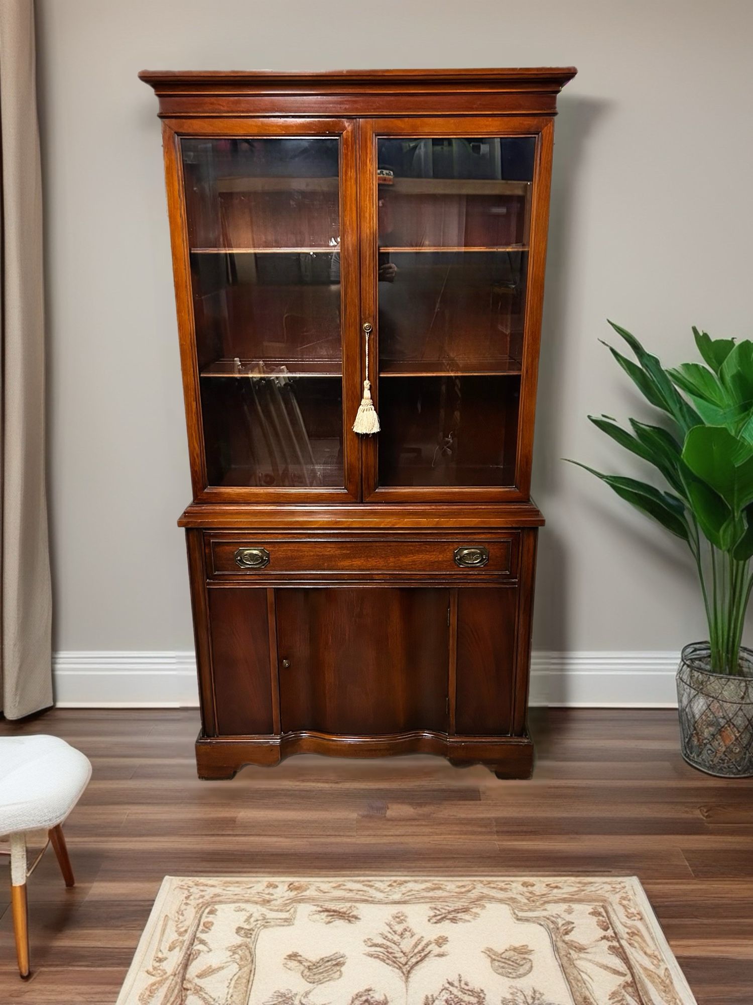 Vintage Wooden Display Cabinet