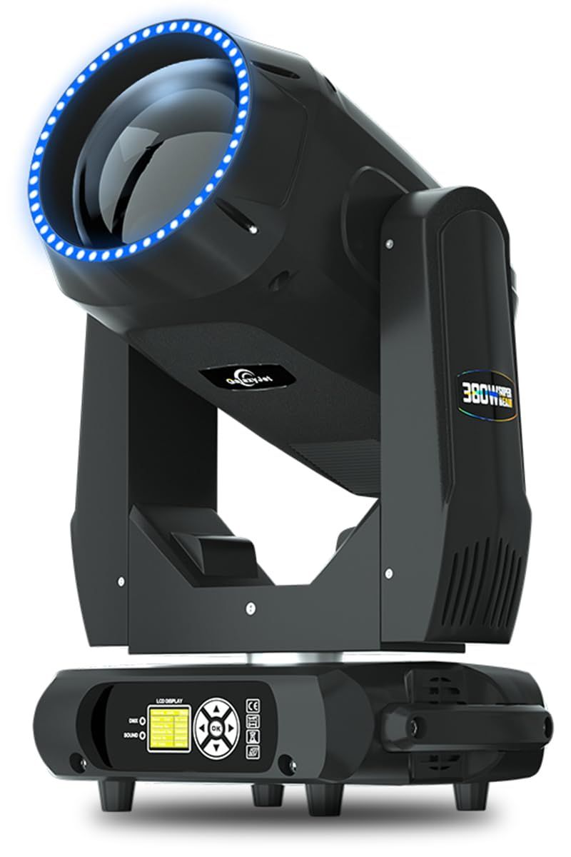 SHEHDS Moving Head Lights 380W Bulb(7500K), with Ring Effect