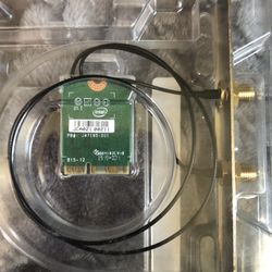 The image shows an Intel AX210 NGW WiFi 6E Wireless Card with Bluetooth 5.3 capabilities