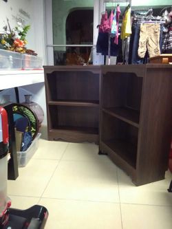 2 Heavy Wood Shelves