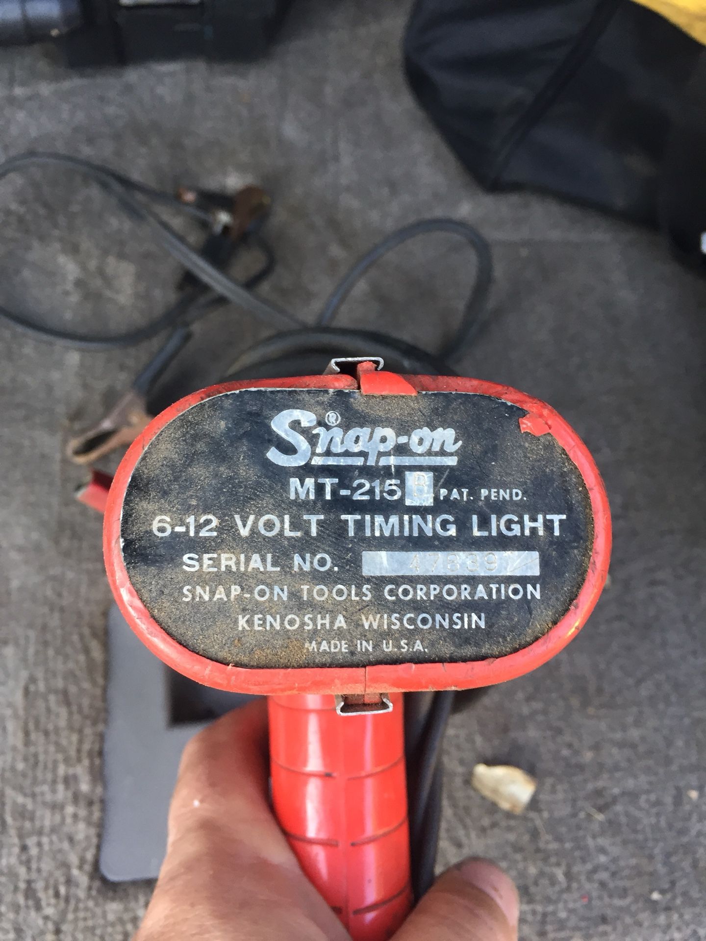 Snap on timing light