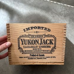 Small Vintage Yukon Jack Wood Box 