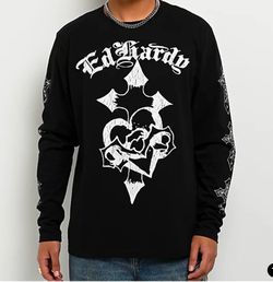 Ed Hardy crosses long sleeve shirt