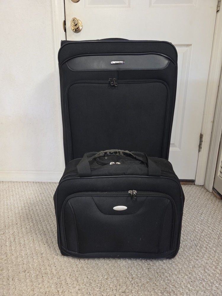 Black Samsonite 2 Piece Luggage Set