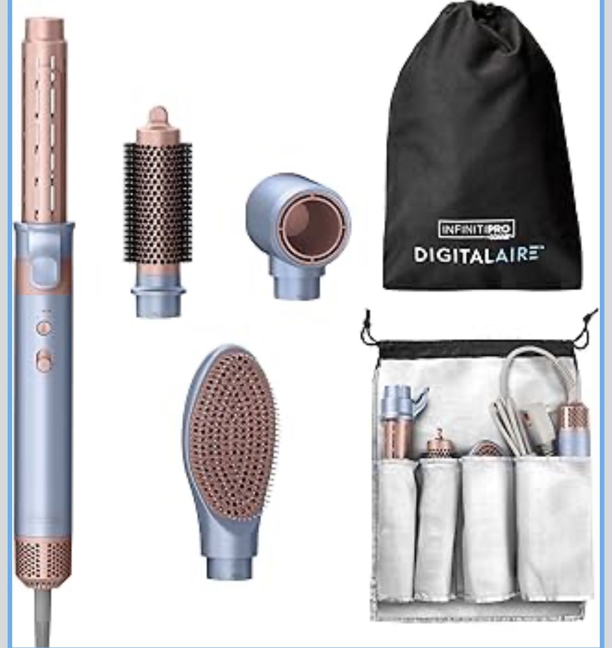 INFINITIPRO by CONAIR DigitalAIRE Multi Hair Styler, Air Styling System for Curls, Waves, Blowouts & Volume, 4 Attachments to Personalize Your Look Pl