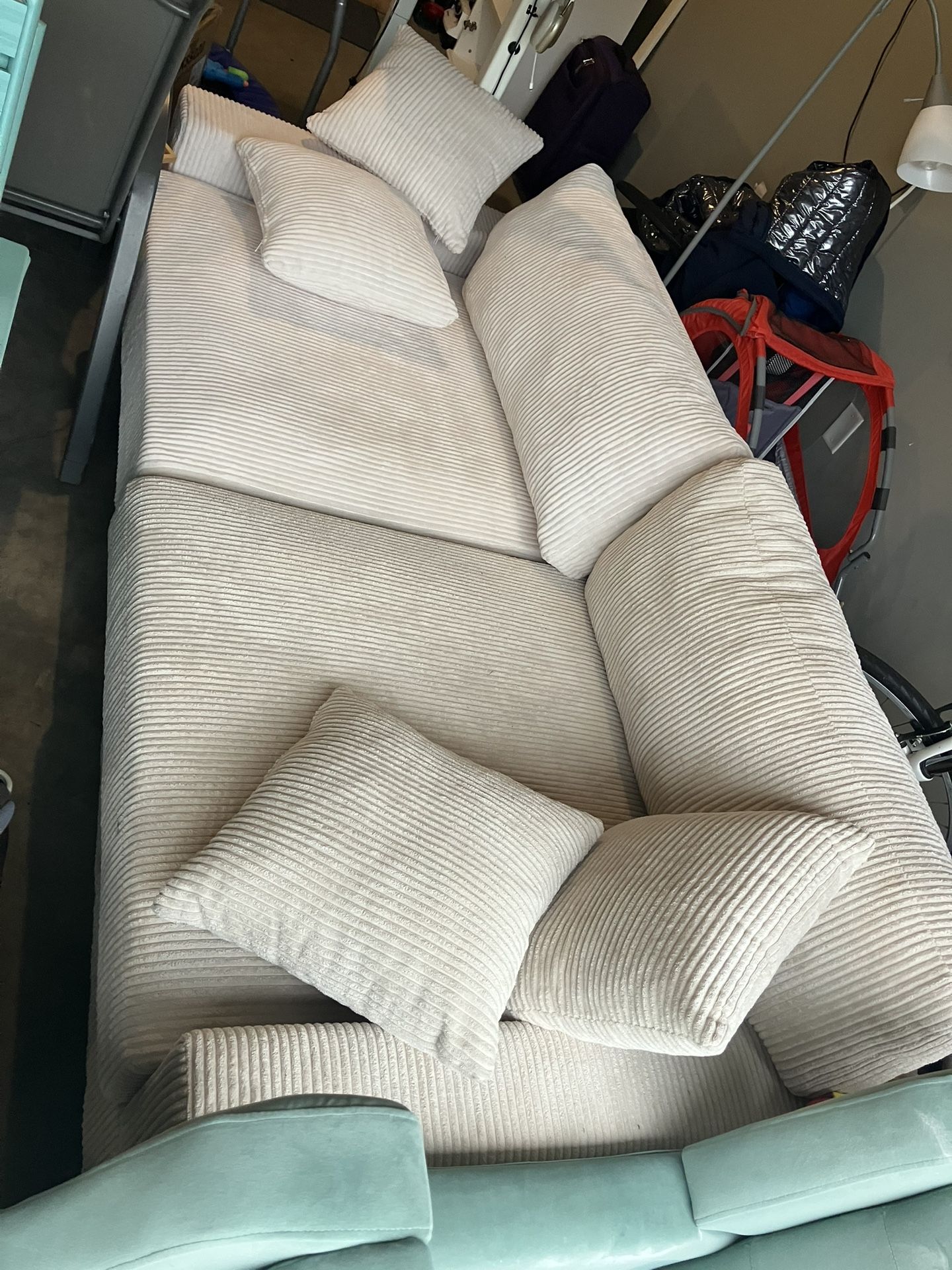 Brand new 2 Part White / Beige Sofa