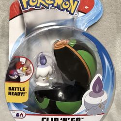 Pokémon Clip’n’Go Lit wick & Dusk Ball Battlr Ready Figure Toy Set 