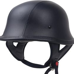 German Style Motorcycle Helmet, Novelty Open Face Helmet with Quick Release Buckle, Retro Adult Motorcycle Half Helmet for Chopper Moped Scooter (XL)