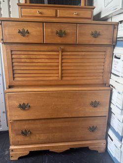 Mid-Century Modern Secretary Desk Bureau Desk