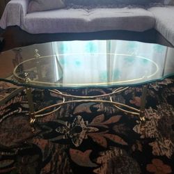 Glass Coffee Table W/ 2 Matching End Tables