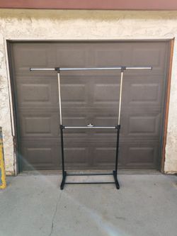 Double Rod Adjustable Clothing Rack