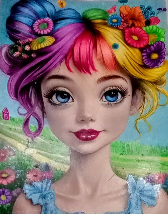 Made By Hand - "Rainbow Reverie" - Colored Pencil Art - 8×11" Cardstock