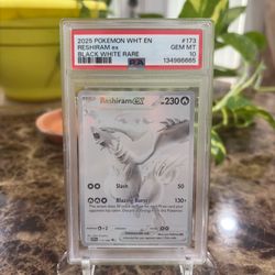 Pokemon Reshiram ex Sv: White Flare 173/086 Black White Rare Holo EN PSA 10