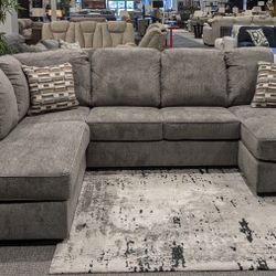 New Plush 3 Side Sectional—Storage Ottoman Optional—Can Deliver
