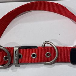 Dog Collars Small Top Paw Buckle 20-24 inch Red  Like New
