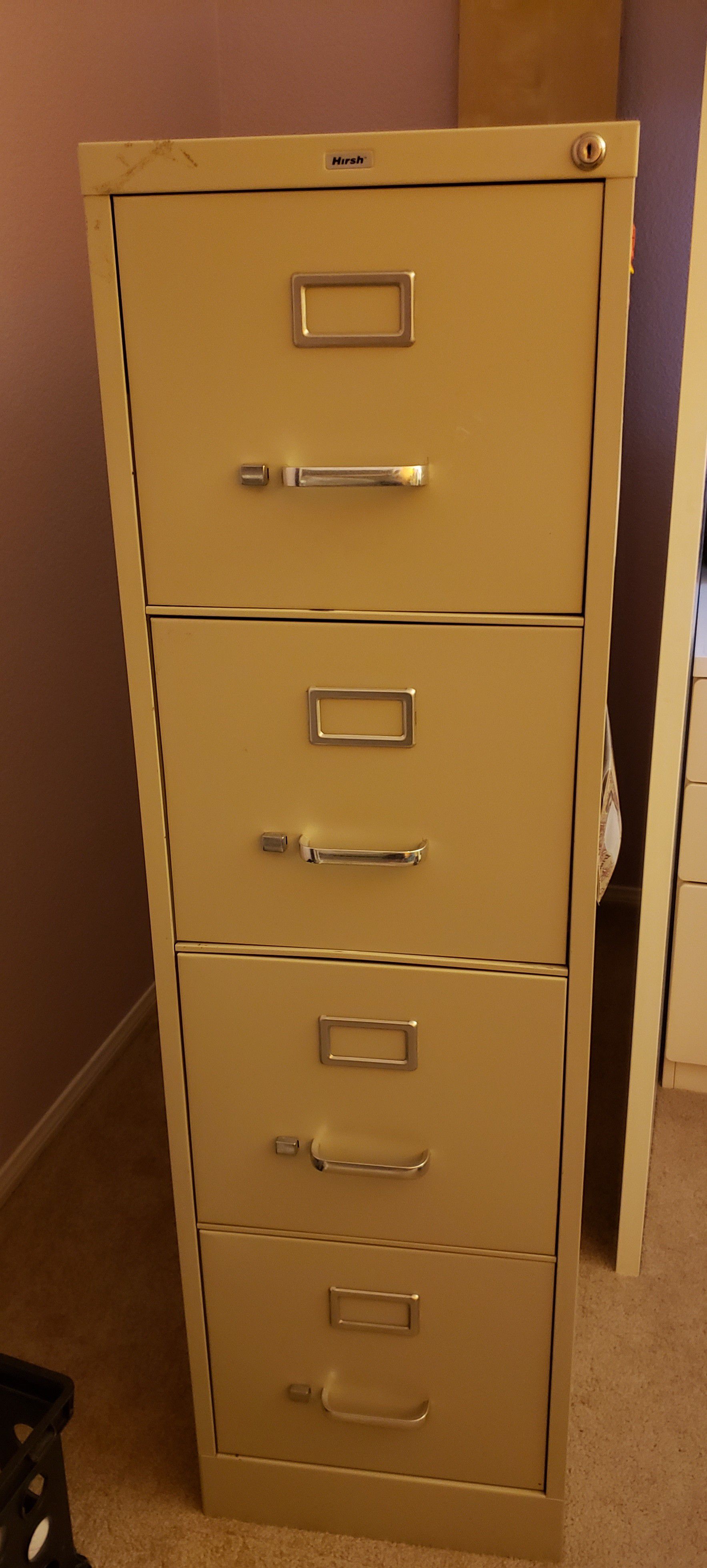 4 drawer filing cabinet by Hirsh.