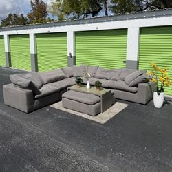 Large 7-Piece Cloud Sectional Couch Set - Super Comfy!