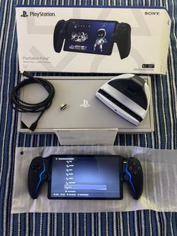 Sony PlayStation Portal Remote Player W/  PowerA & Lumectra Charging Station