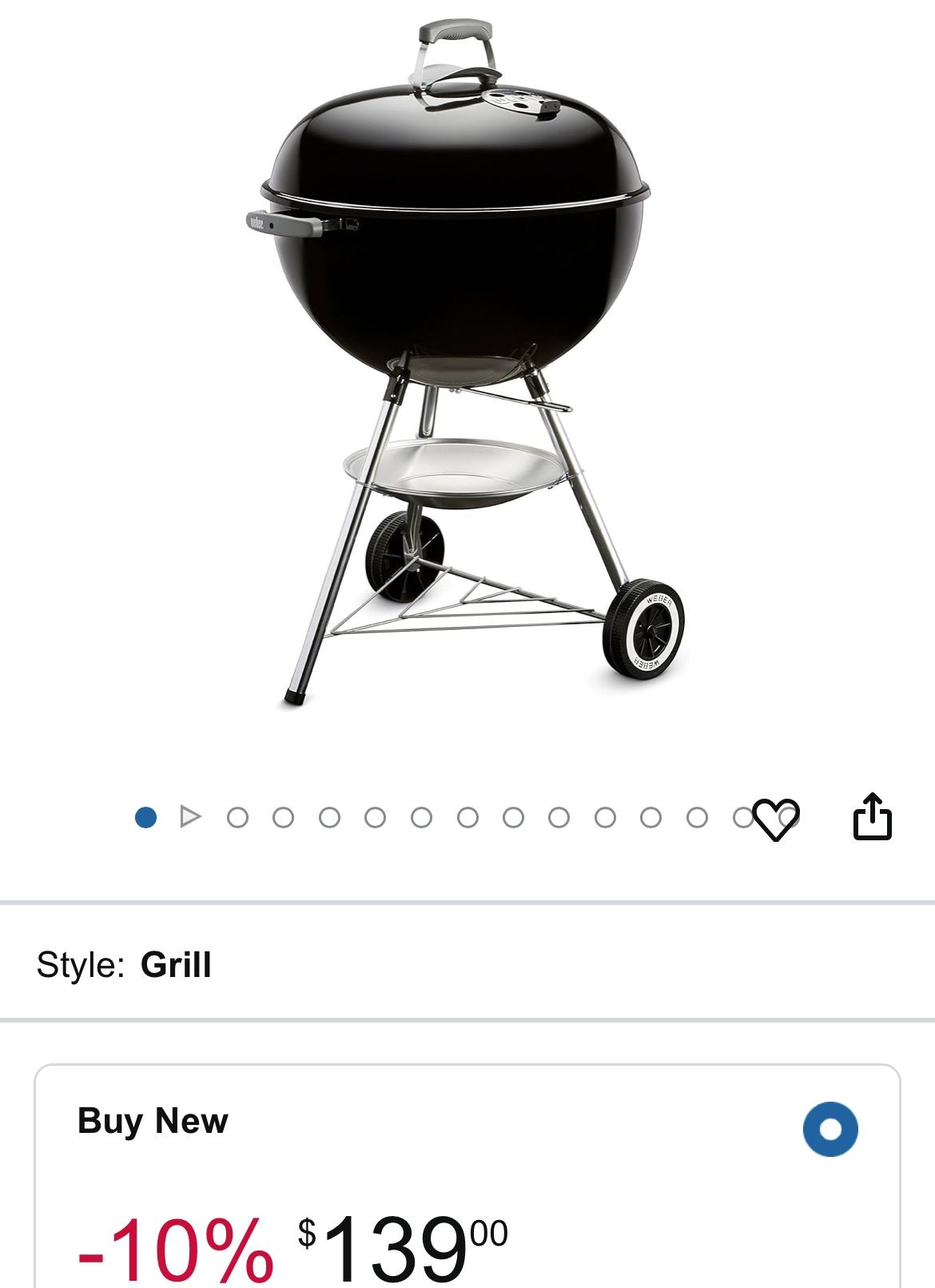 Weber 22” Kettle BBQ