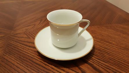 GOLDEN BAND JOHANN HAVILAND BAVARIA CUP AND SAUCER.