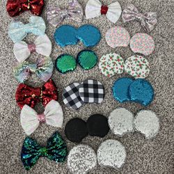 DIY Lot Of Mickey Minnie Ears With Bows 