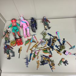 Fortnite Action Figure Lot Jazwares Epic Games Weapons Back Bling Accessories