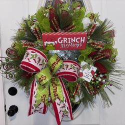 Handmade Grinchmas Wreath