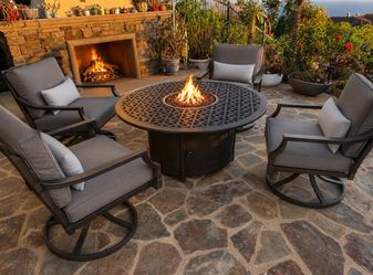 Patio set with fire pit