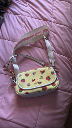 Juicy Couture strawberry yellow purse with add on strap