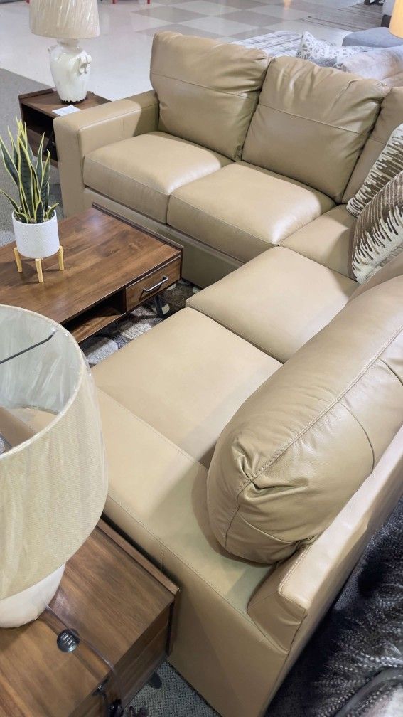 L Shaped Modular Leather Sectional Couch ⭐$39 Down Payment with Financing ⭐ 90 Days same as cash