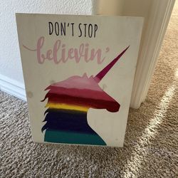 Mirror, Frame, Stand Up Desk Balance Board and Unicorn Art