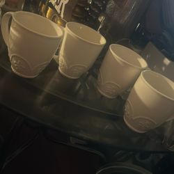 4 Tazas Marbella En Buen Estado Princess House