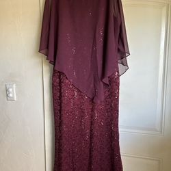 Burgundy Evening Gown 12